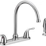EZ-FLO 10201 Two-Handle Kitchen Faucet with Spray, Chrome