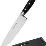 Utopia Kitchen Chef Knife 8 Inches Cooking Knife Carbon Stainless Steel Kitchen Knife with Sheath and Ergonomic Handle - Chopping Knife for Pro